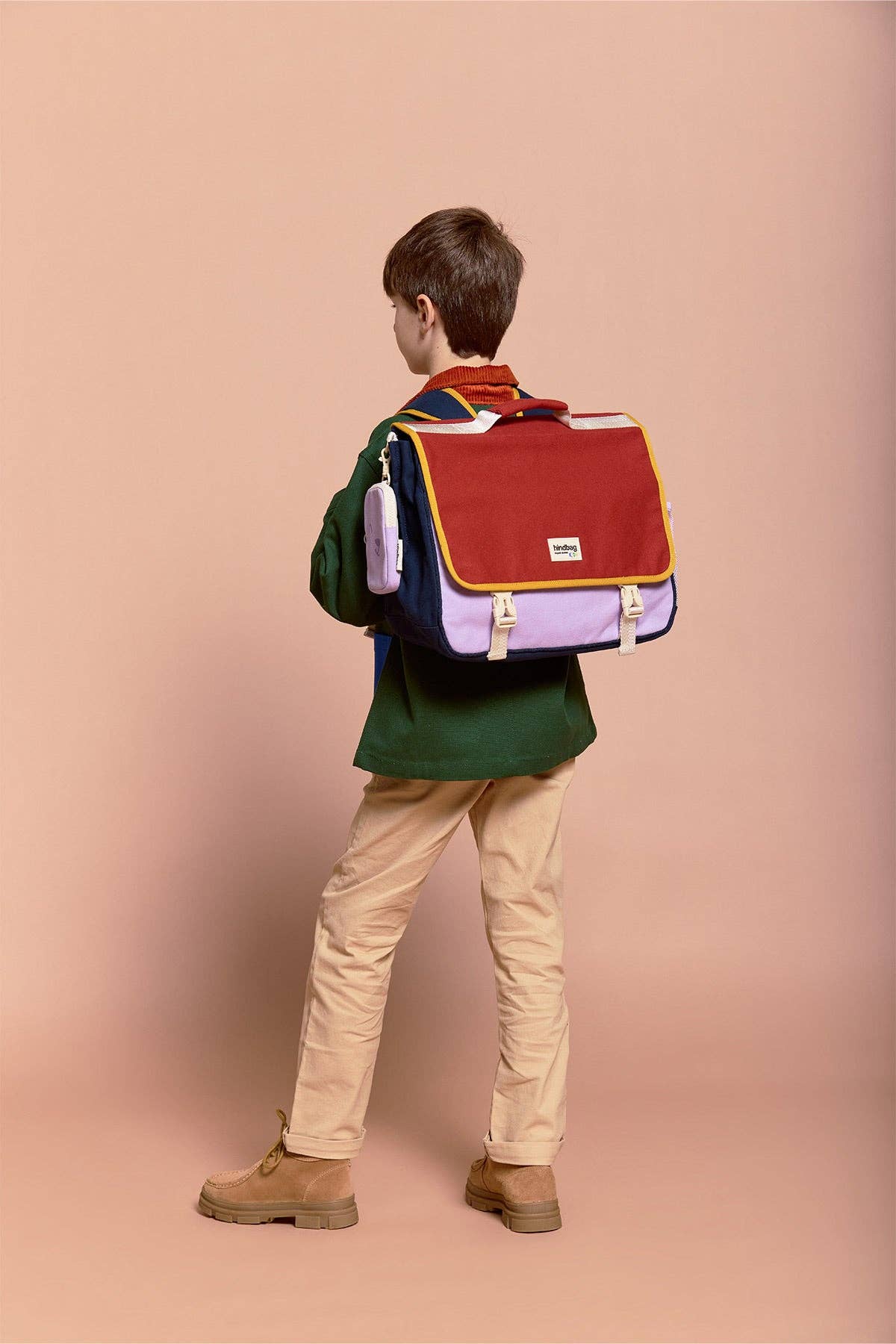 Hindbag - Wholesale Backpack - Kids - Léo Tricolore Terracotta Schoolbag2