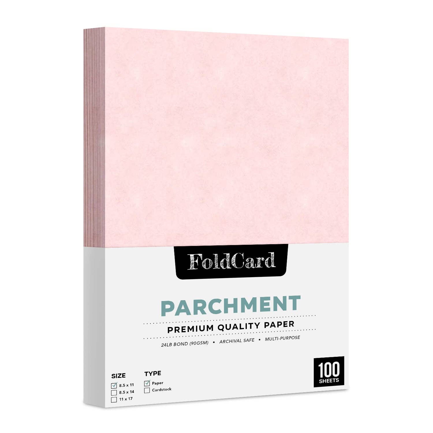 Fine Cardstock - Vendita all'ingrosso Attrezzature per lavoretti e fai da te - Carta pergamena 8,5 x 11, 24 libbre, 90 g/mq, 100 fogli20