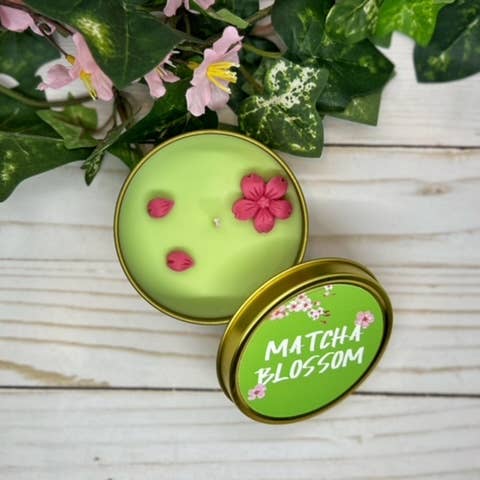 Matcha Blossom | Sk8 Inspired Tin Candle for wholesale by Mizu Crafts
