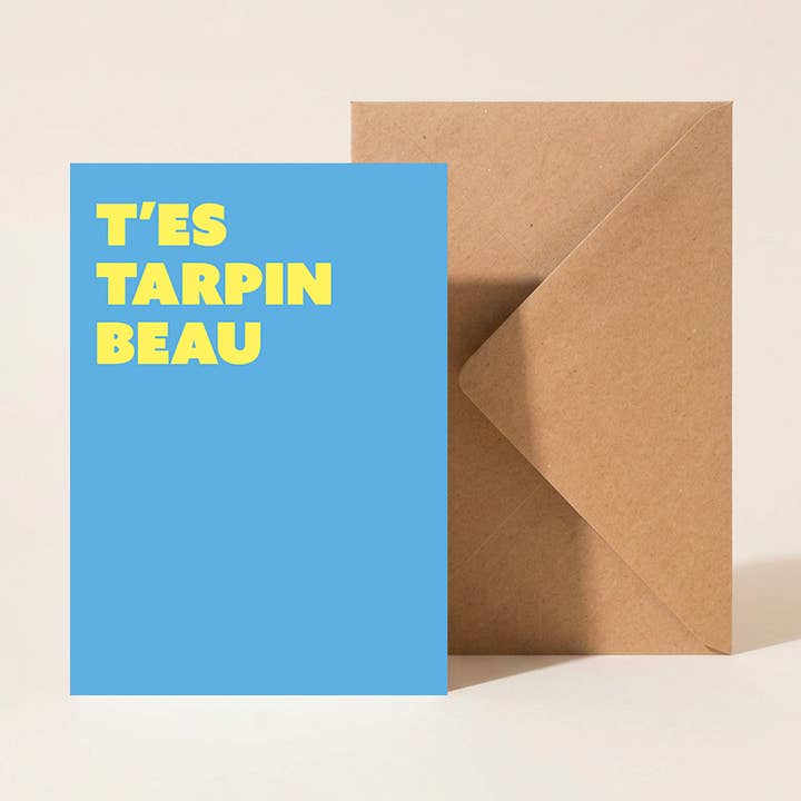 Carta + busta "Sei troppo bello" per la vendita all'ingrosso da parte di Majo Edition