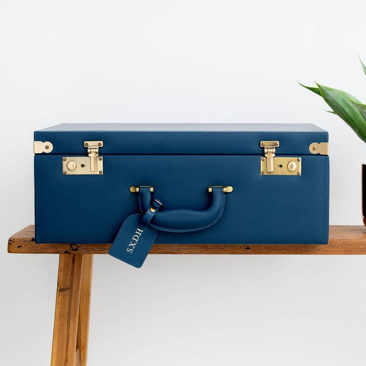 large memory box | keepsake case in navy for wholesale by MEMINIO