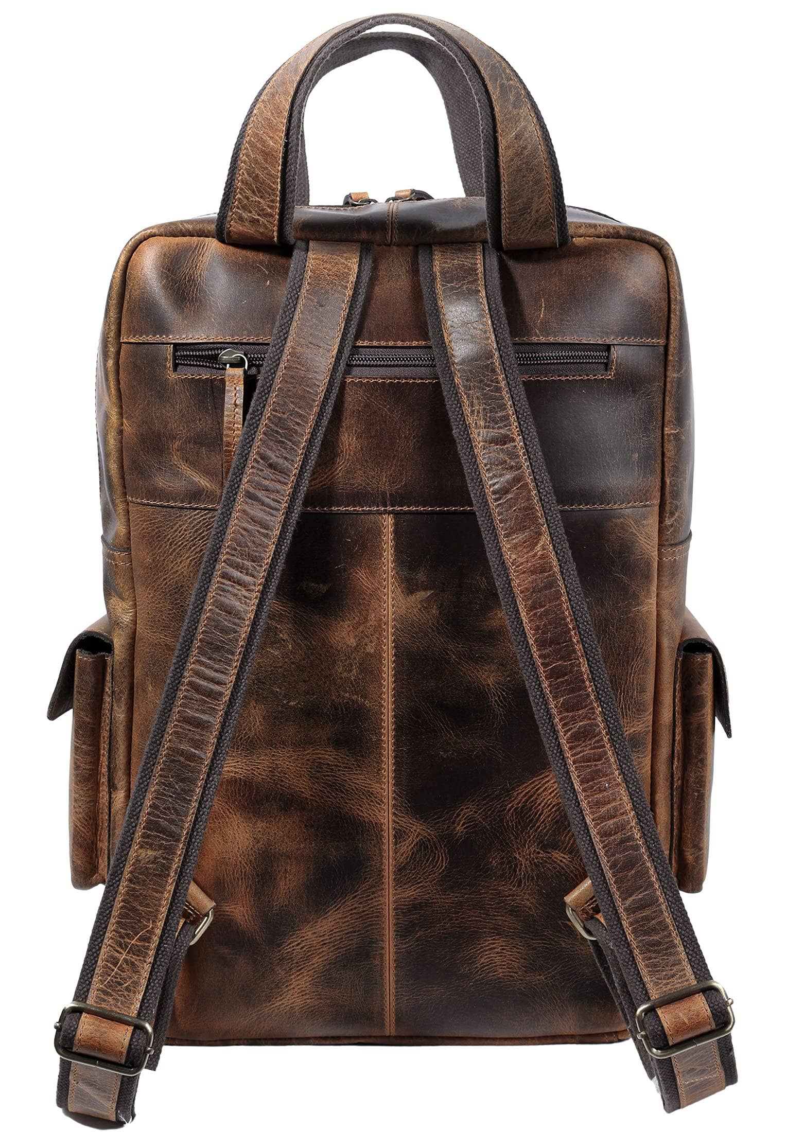 Tuzech Leather - Wholesale Backpack - Unisex - Vintage Leather Backpack – Handmade 16” Rucksack Bag3