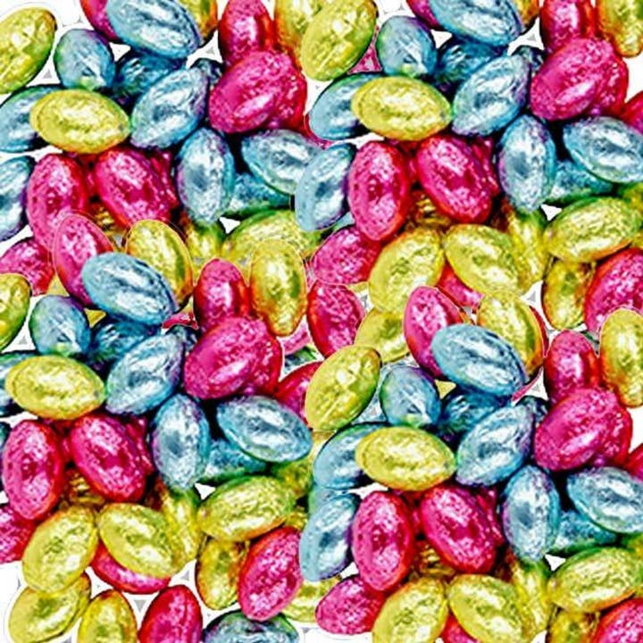 Uova di cioccolato incartate in foglio metallico - Confezione da 13,6 kg per la vendita all'ingrosso da parte di I Got Your Candy