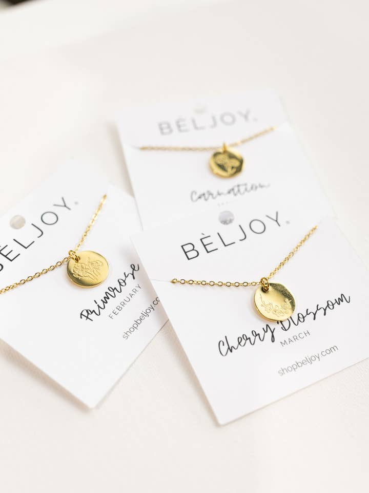 Birth Flower Necklace || Choose Month for wholesale by BELJOY