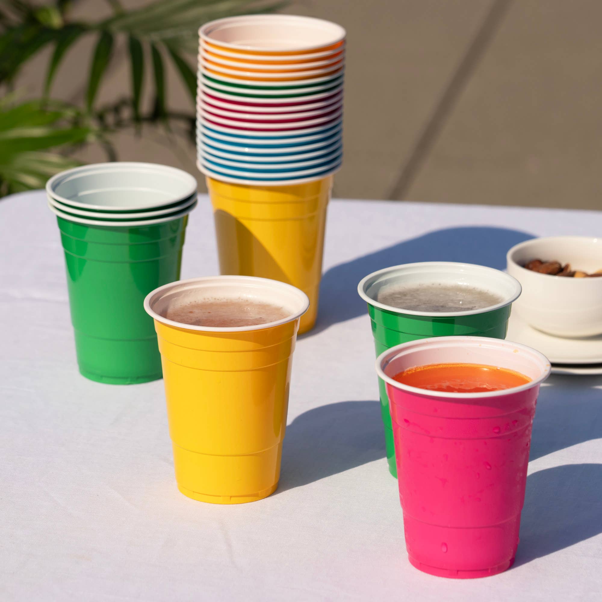 Multicolor Party 16 oz Plastic Cups in Assorted Neon Set of 24 for wholesale on Faire3