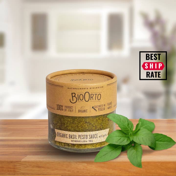 Casacella Foods - Wholesale Pesto - Bio Orto Organic Basil Pesto 6.35 oz (180g)