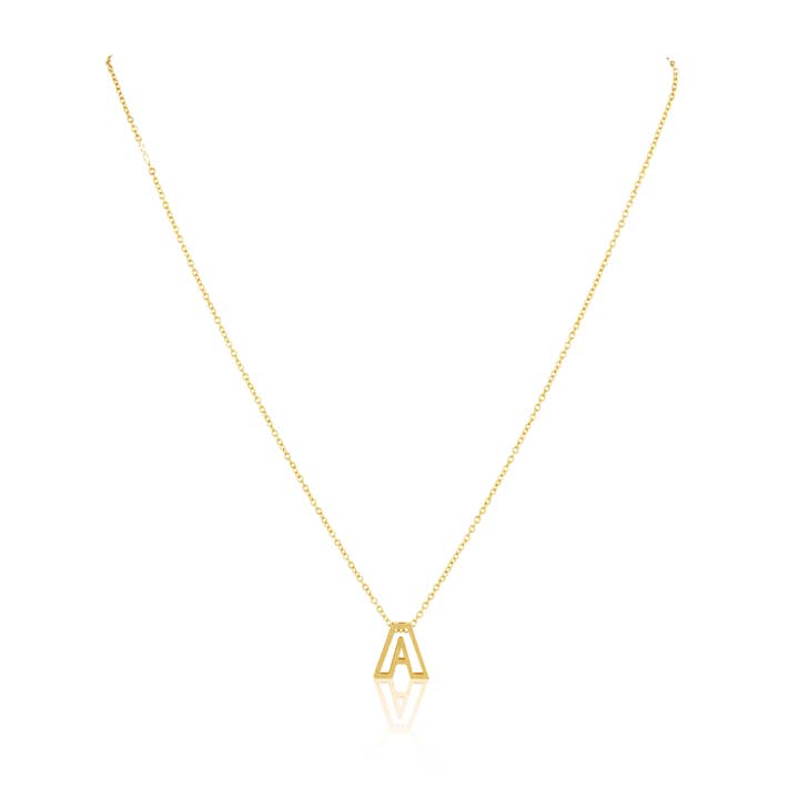 Cut Out Initial Necklace for wholesale by Sahira Jewelry Design