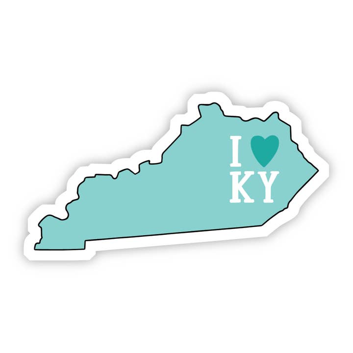 I Love Kentucky Teal Sticker for wholesale by Big Moods