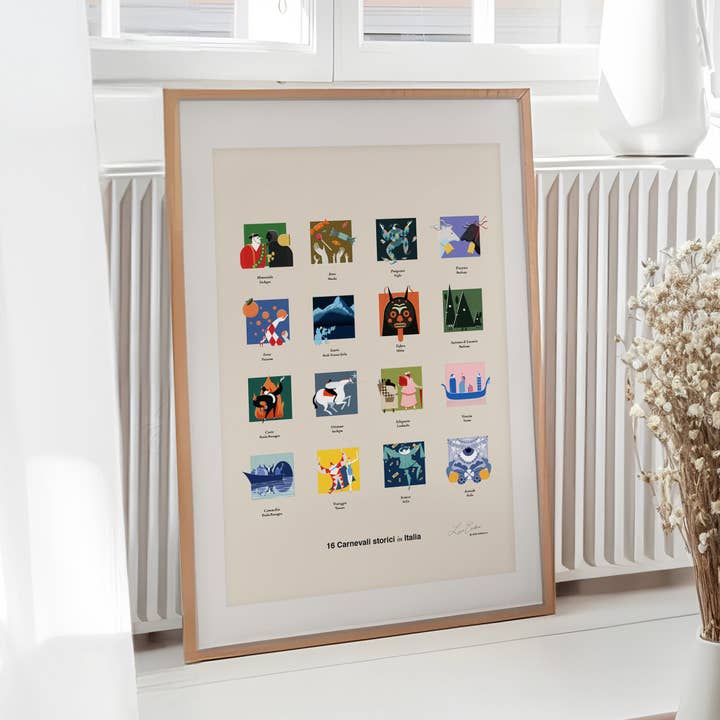 16 historische Karnevale in Italien/Poster für den Großhandel von Addvent Italy