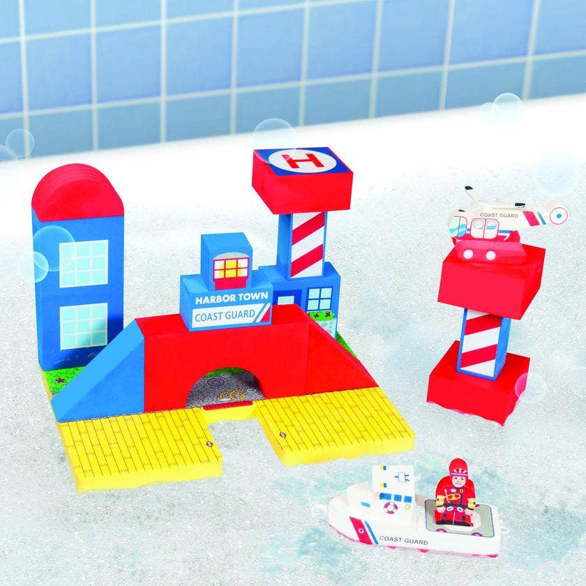 Just Think Toys - Wholesale Toy Set - Kids - BathBlocks Floating Coast Guard Set5