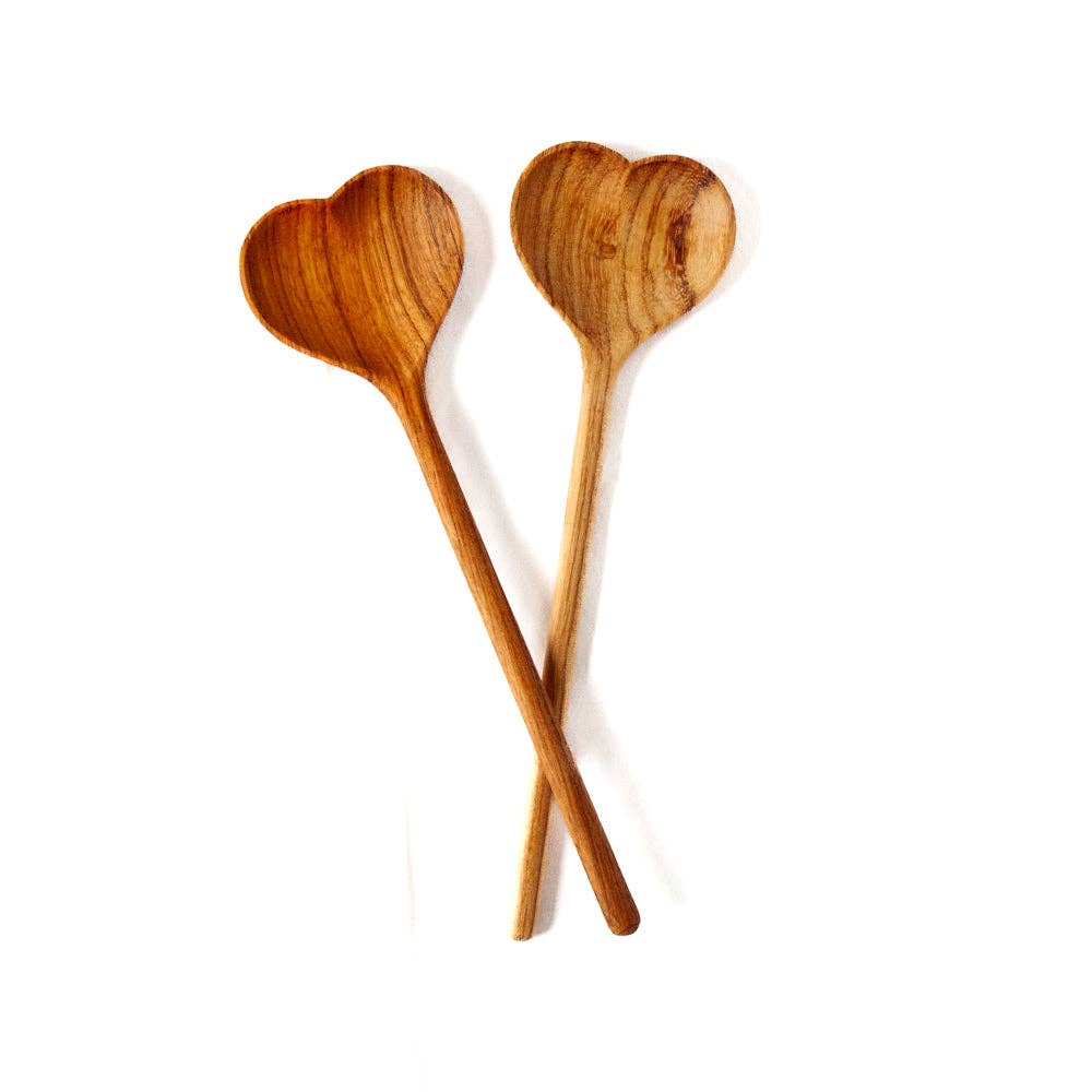 Vesper & Vine – wholesale Kitchen spoon – Large Wooden Heart Shaped Spoon3