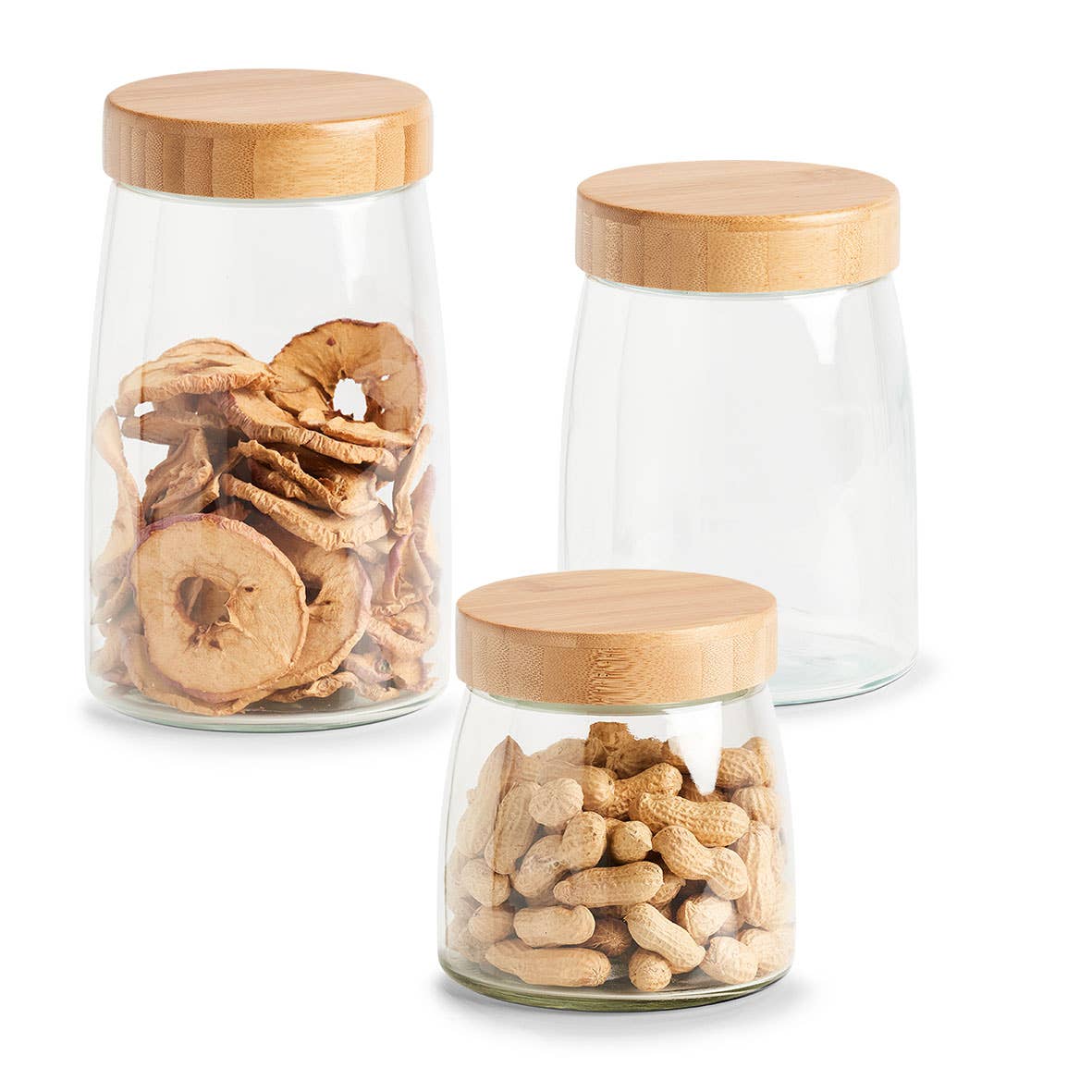 transparent Storage jar with bamboo lid, 1600 ml #1 for wholesale on Faire2
