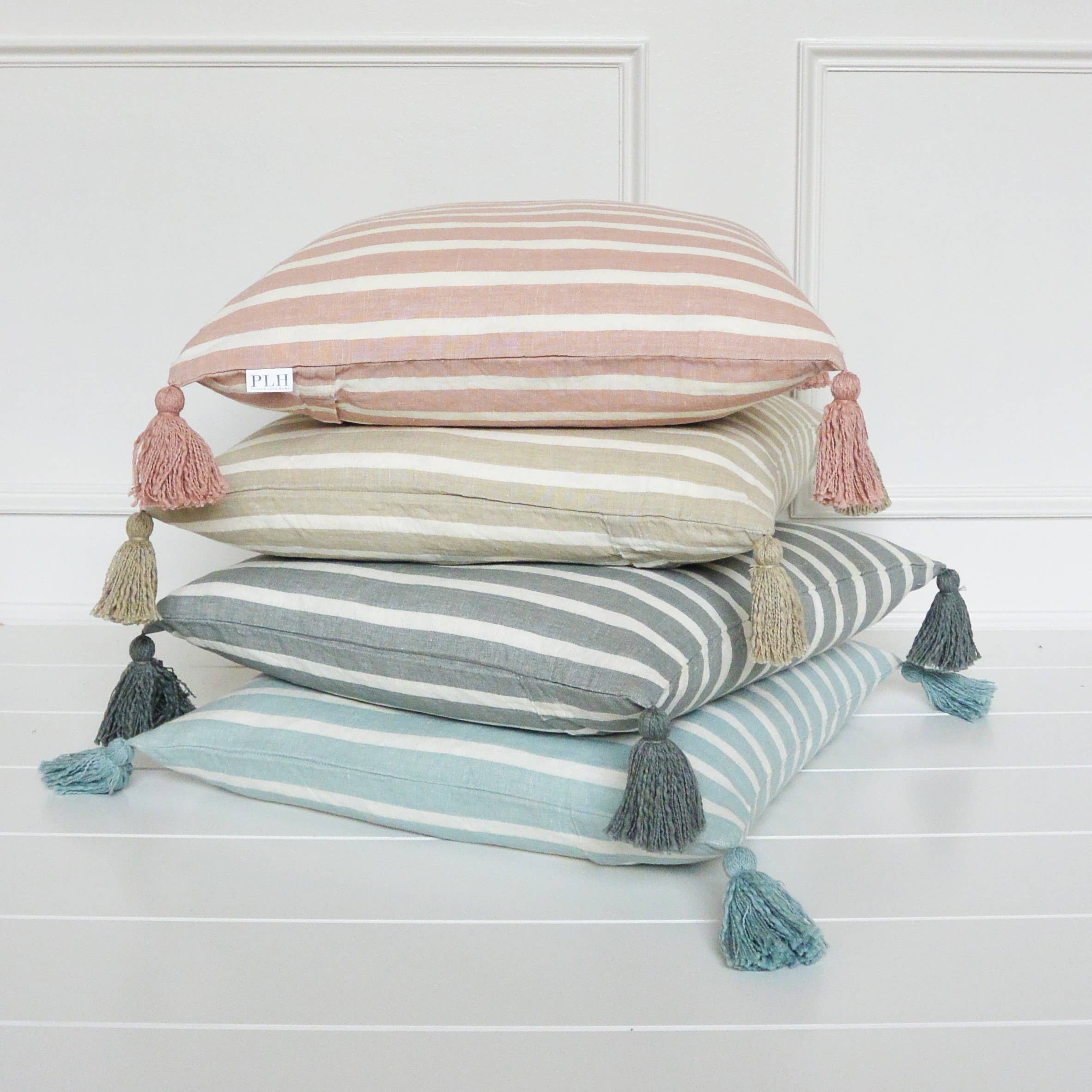 Porter Lane Home - Wholesale Throw Pillow Cover - Stripe Tassel Pillow Cover4