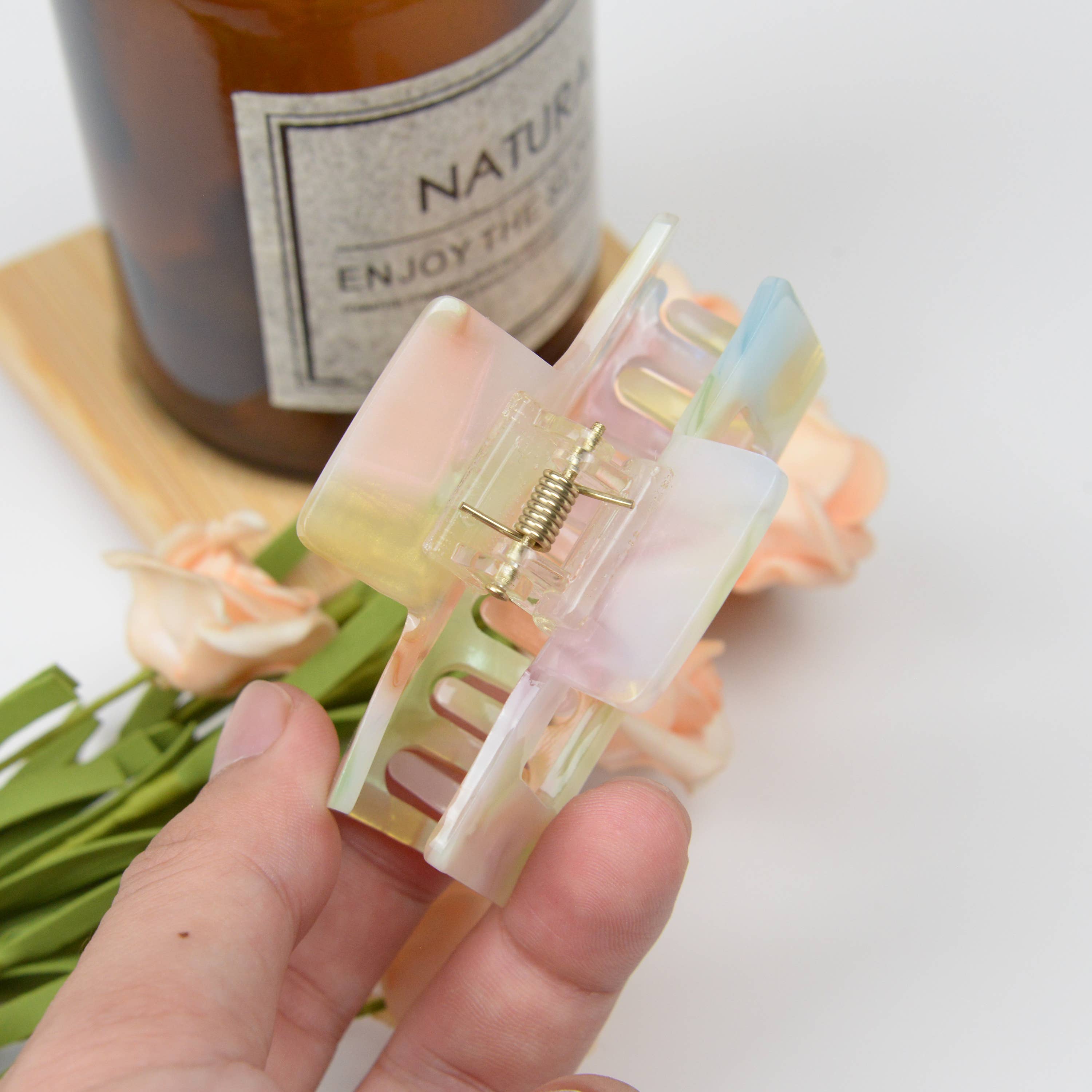 TheDivaSoap - Wholesale Hair Clip - Women's - Magic color acetate large square Hair Claw Clip4