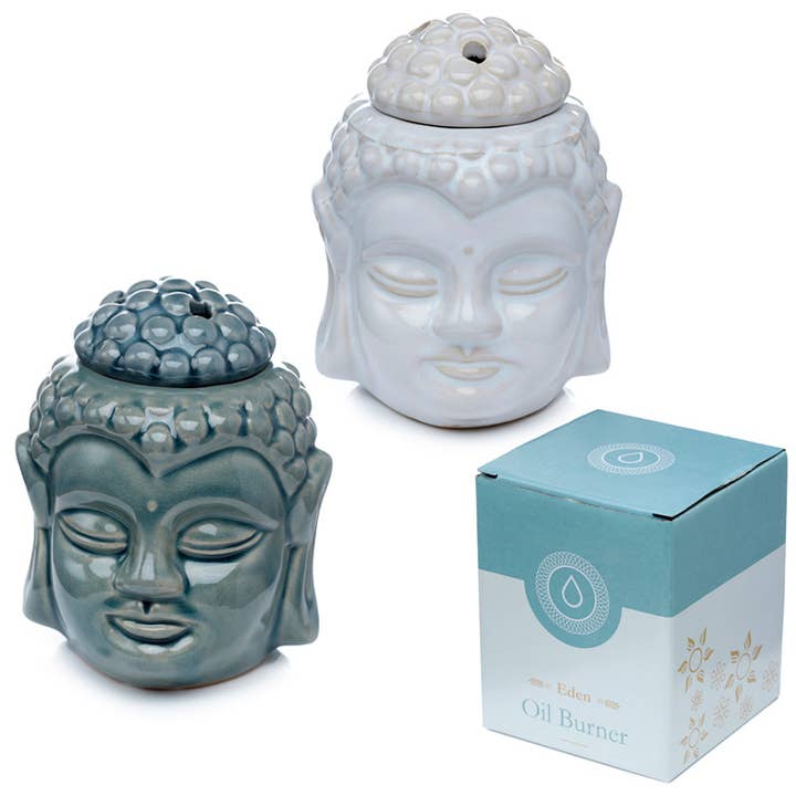 Queimador de óleo cerâmico Crackle Glaze Thai Buddha Head por atacado de Puckator EU