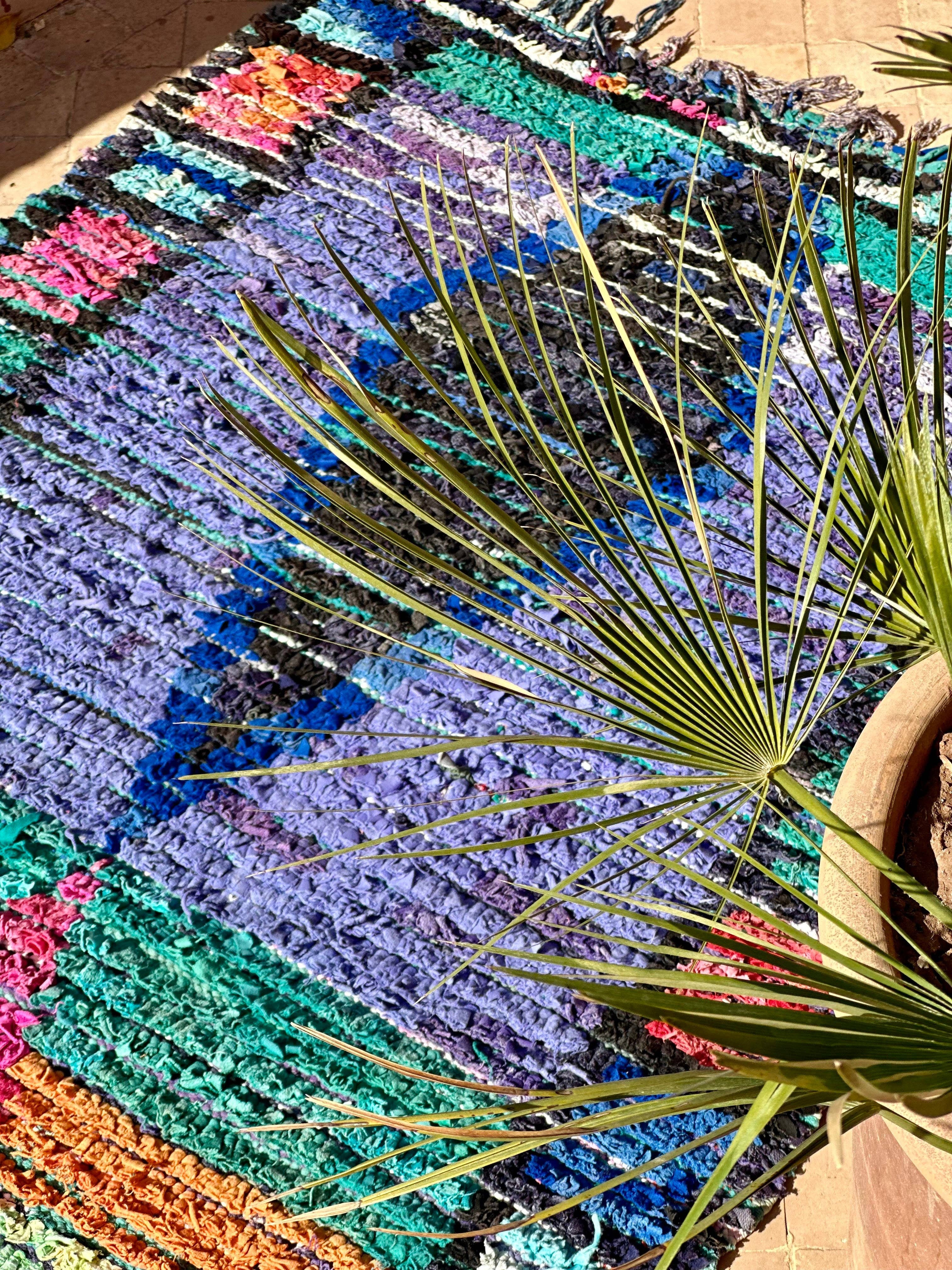 SOUK in the CITY - Wholesale Vloerkleed - NEON Boucherouite vloerkleed 2,50 m x 1,20 m7