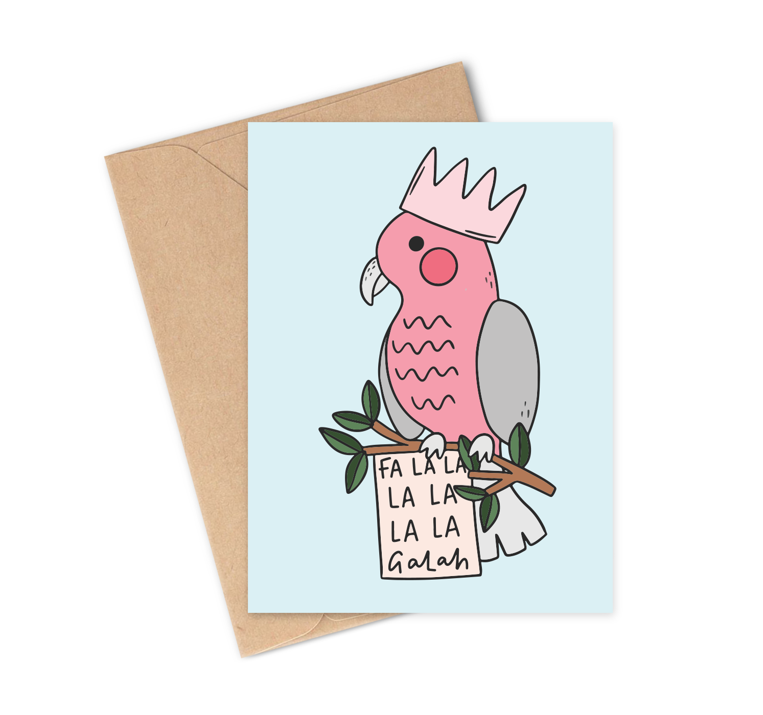 Two Brides Presents - Wholesale Everyday Greeting Card - FA LA LA GALAH Greeting Card1