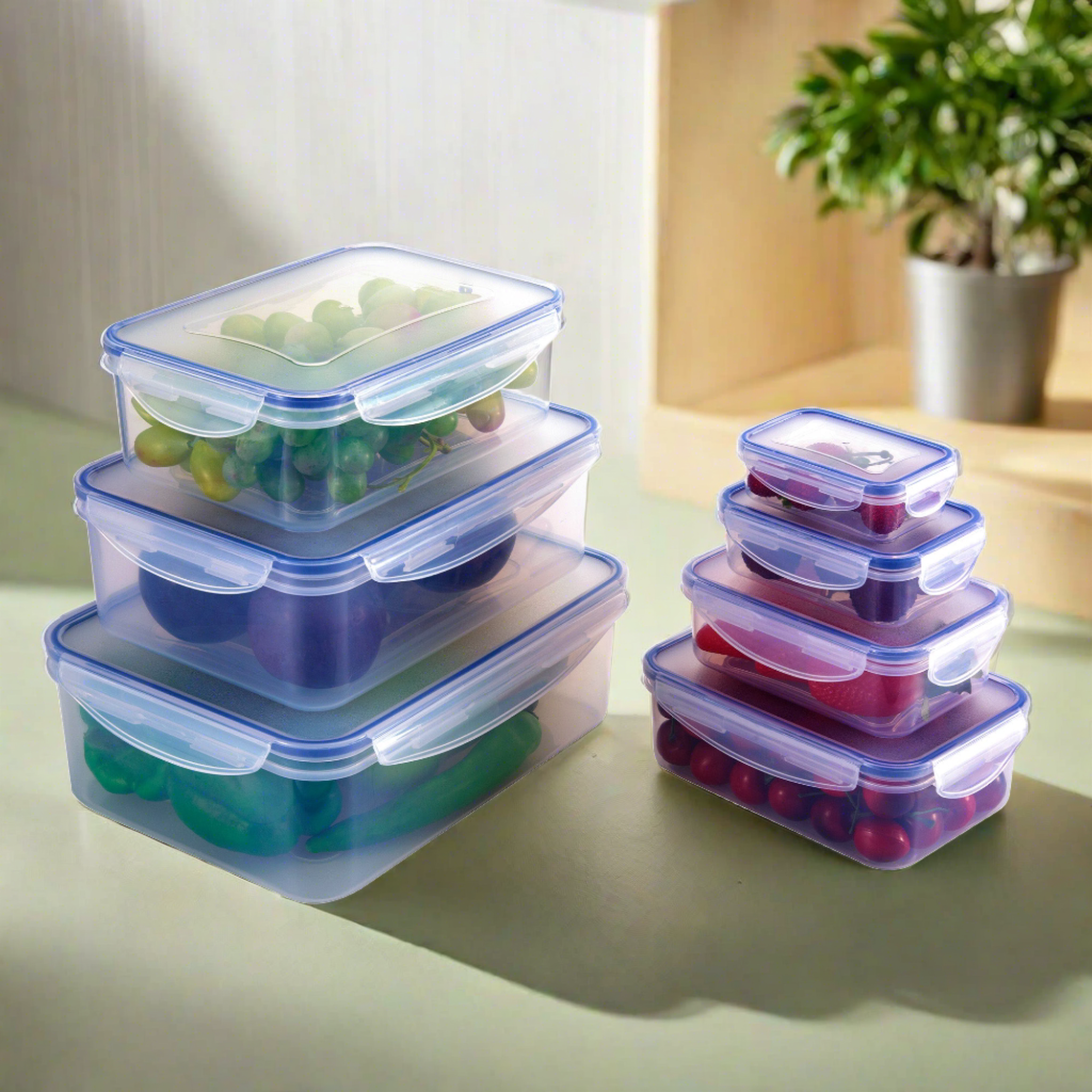 Viceni – wholesale Food storage container – Seven Piece Rectangular Food Storage Set8