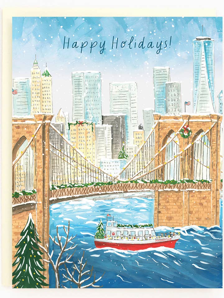 Biglietto di auguri per il ponte di Brooklyn per la vendita all'ingrosso da parte di The Paperhood