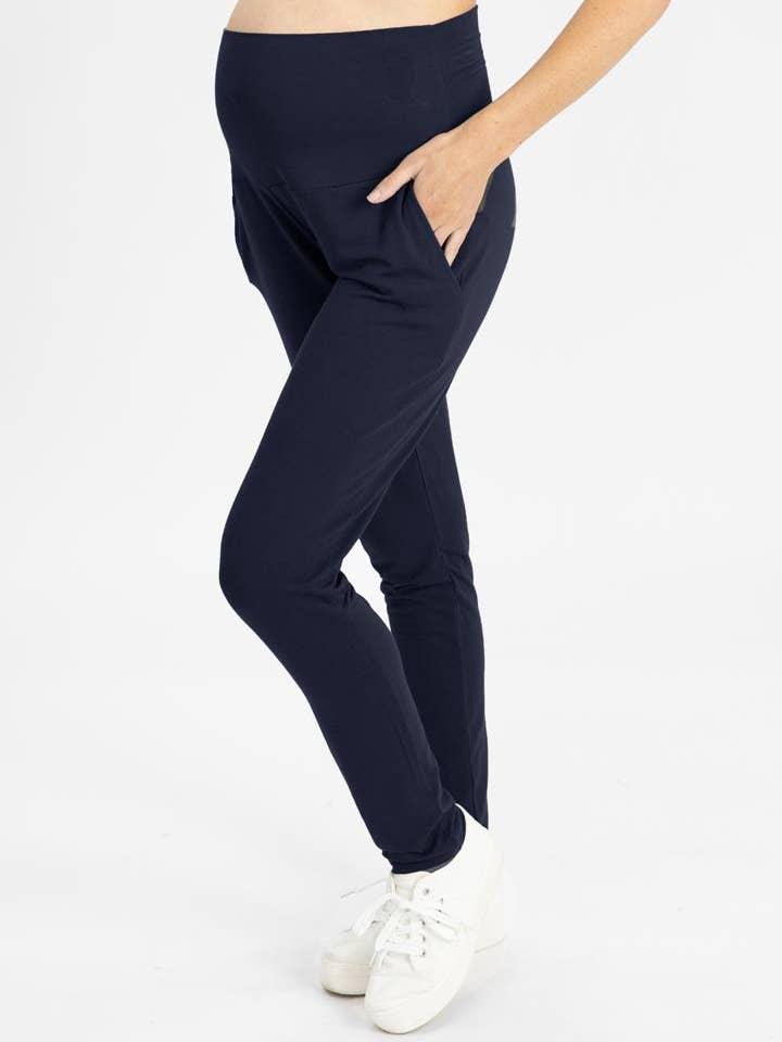 Eden Lounge Pant in Navy for wholesale by Angel Maternity Australia