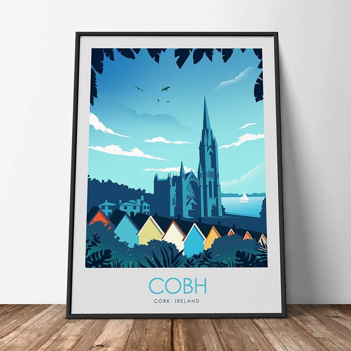 Cobh Co. Cork Minimalist Print for wholesale by Studio Inception