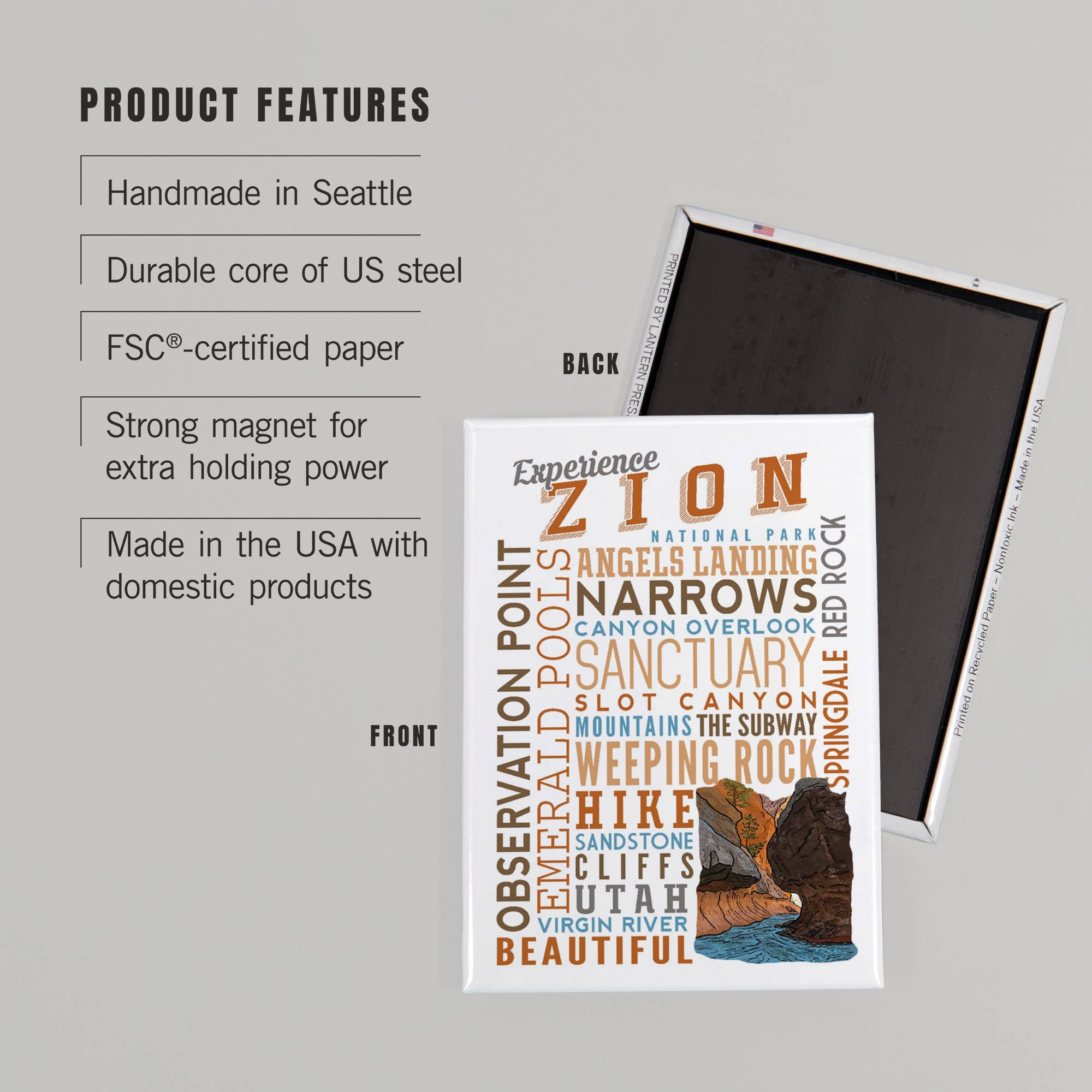 Lantern Press - Vendita all'ingrosso Calamite - MAGNET Experience Parco nazionale di Zion, Utah2