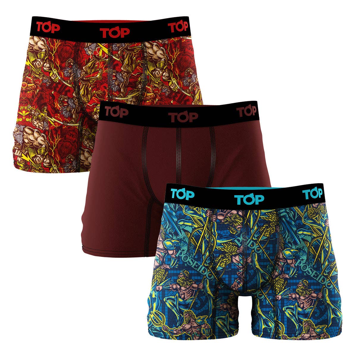 TOP - Vente Sous-vêtements – homme - Boxer en coton pour homme, lot de 3, Gods Collection17