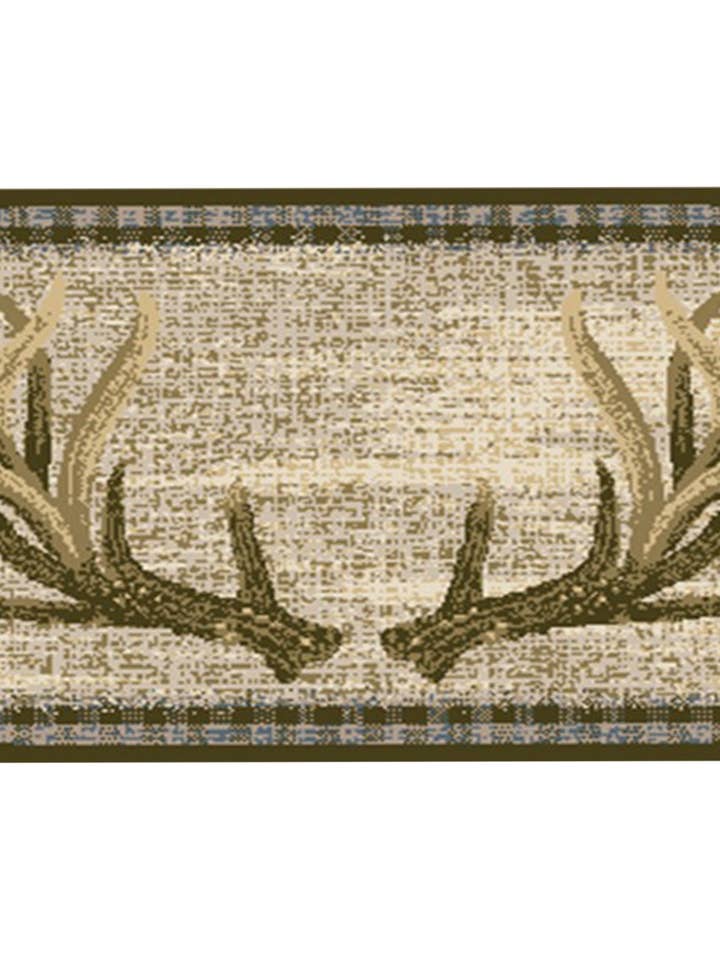 Cozy Cabin Trophy Rack Rustic Area Rug for wholesale by Mayberry Carpet & Rugs