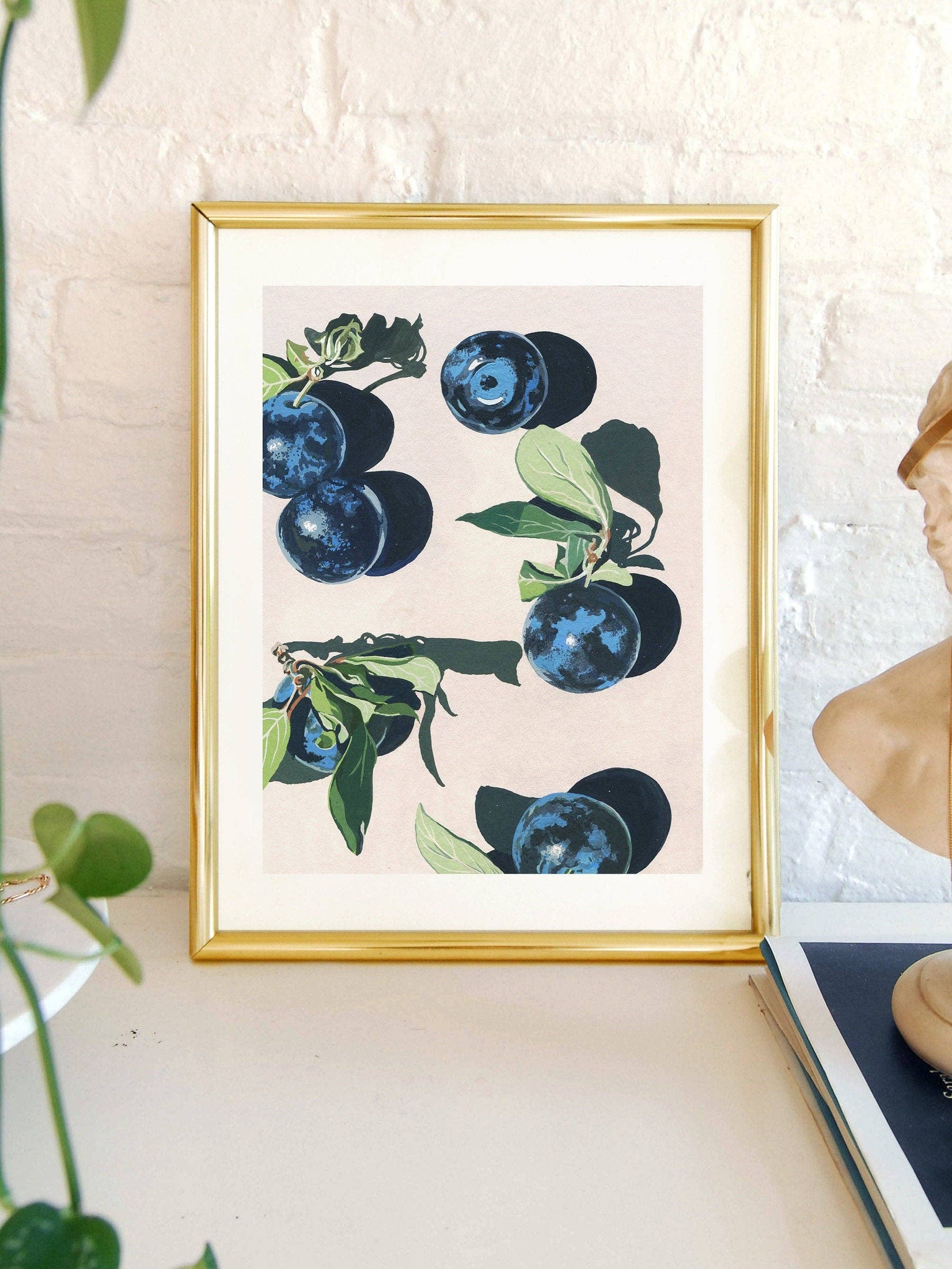 Jen Wang Studios - Wholesale Art Print - Blueberries Print2