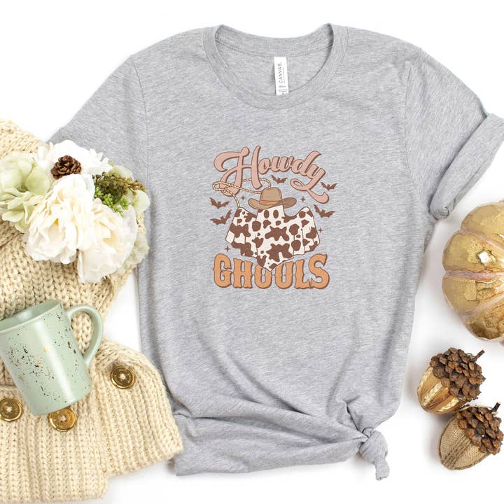 Chemise d'Halloween Howdy Ghouls pour femme, tailles S à 2XL pour la vente par Shine Thrive Grow