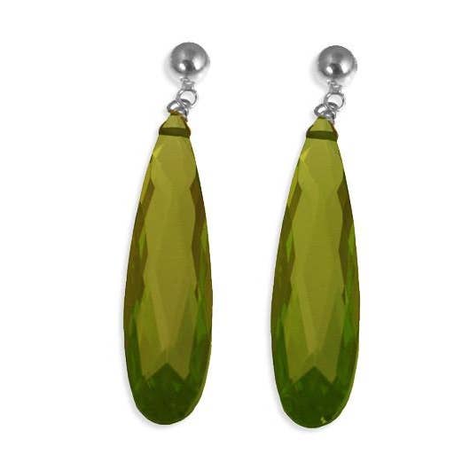Boucles d'oreilles pendantes en cristal, 5 cm pour la vente par Erica Zap Designs