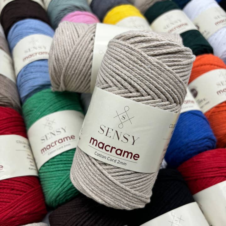 Sensy - Wholesale Yarn - Sensy Premium 2mm - 160 yards 100% Recycled Cotton Macrame Cord