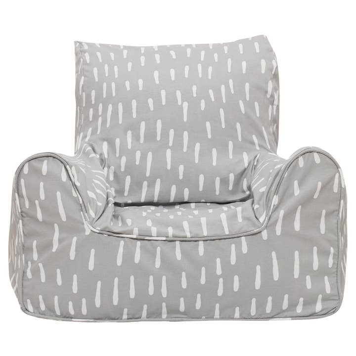 Housse de fauteuil Raindrops Bean, gris pour la vente par Play Pouch USA