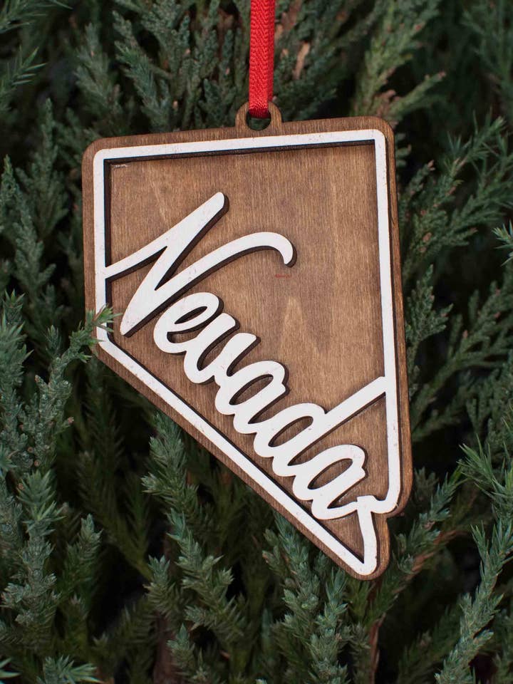 Nevada Christmas Ornament for wholesale by The Little Ornament Shop