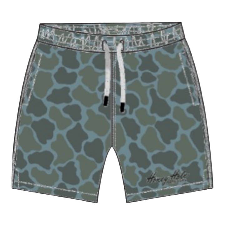 Honey Hole Outdoors - Wholesale Shorts - Men's - Fleece Shorts - Frog Skin Camo