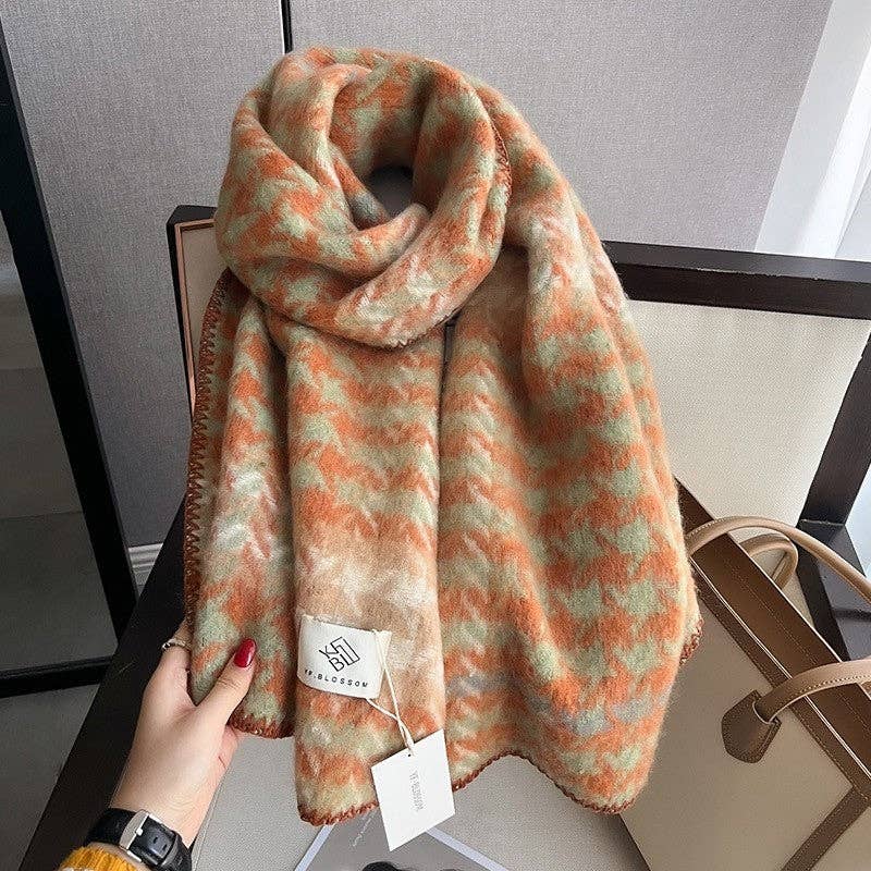 liqubit – wholesale Halsduk - Dam – Färgglad tryckt fransad halsduk0