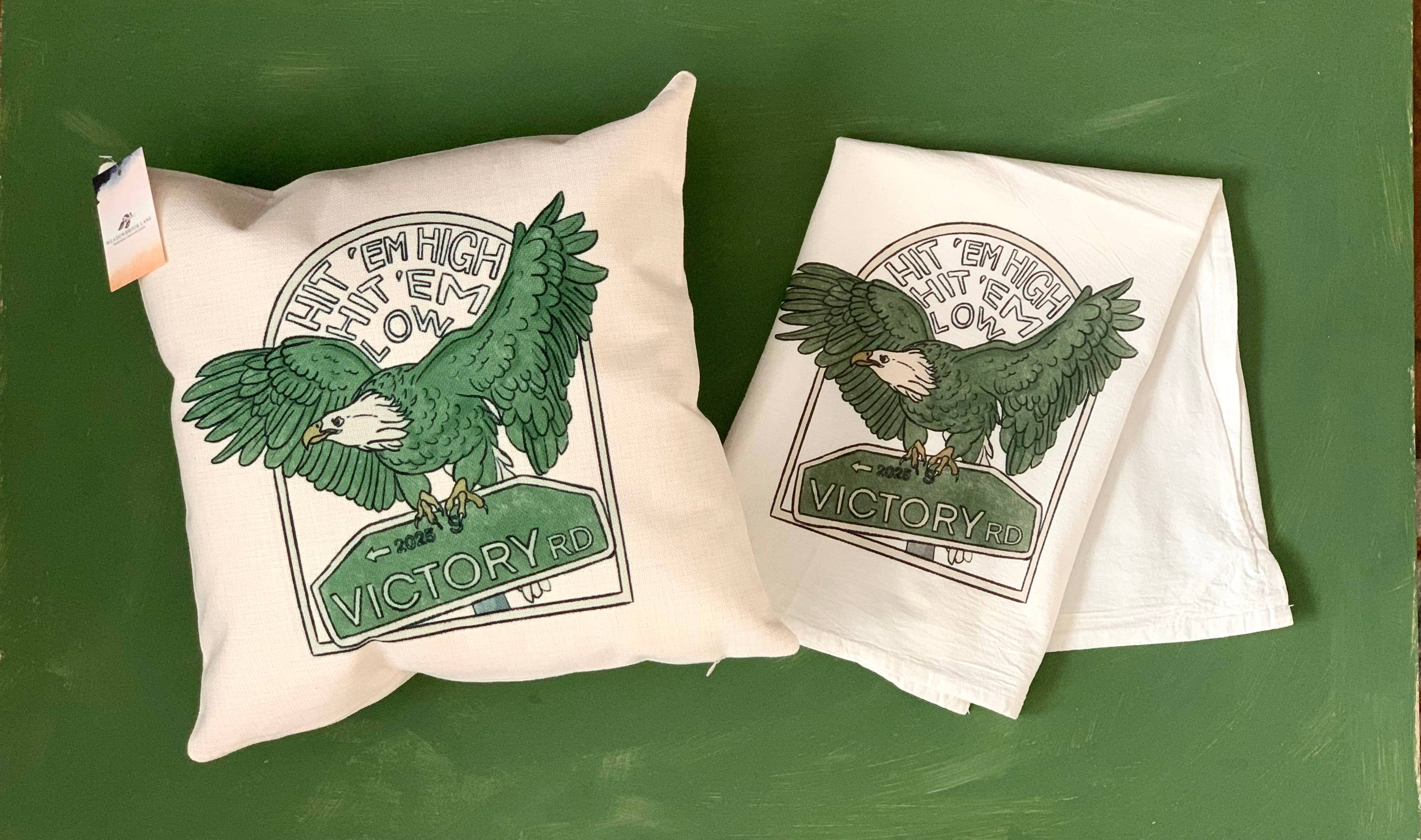 Meadowbrook Lane - Wholesale Throw Pillow Cover - Philly Hit em High Eagle Pillow Case4