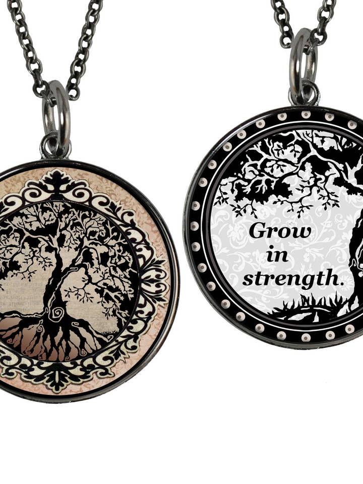 Livets Træ brun cirkulært vedhæng for engroshandel hos SPIRIT LALA LLC