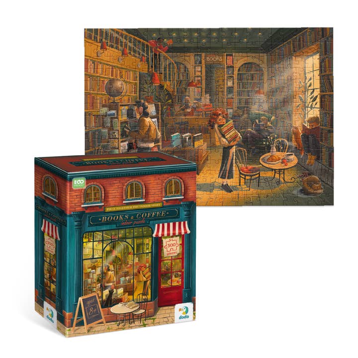 Puzzle classique Books & Coffe 300 pièces pour la vente par DoDo Brand