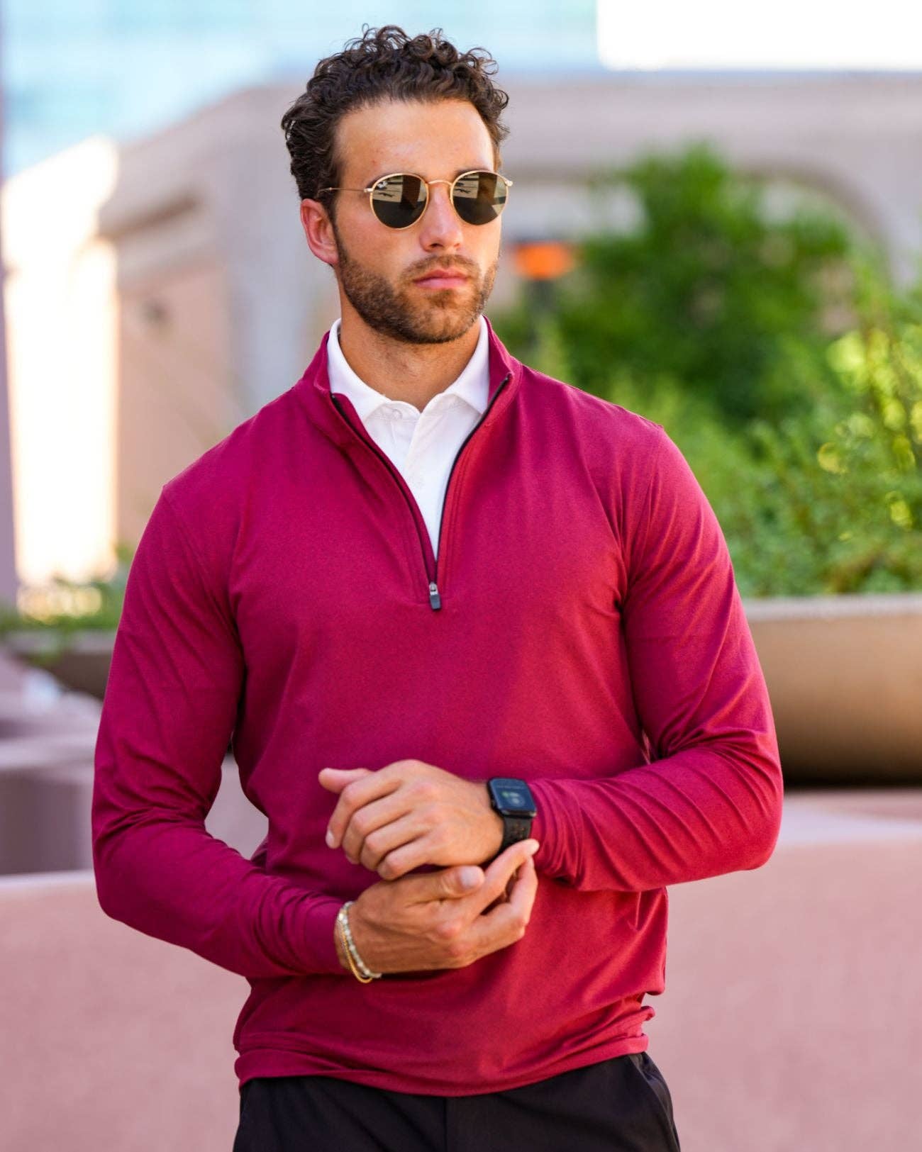 USA Palm – Polo - Homem por atacado – Fecho de 1/4 Mesclado6