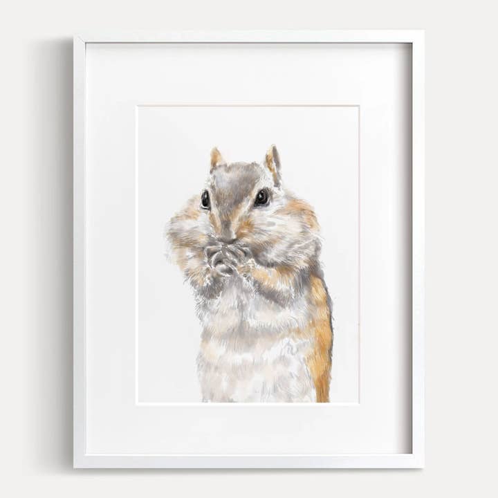 Woodland Animal Wall Art | Buttede Cute Chipmunk for engroshandel hos Triple Studio