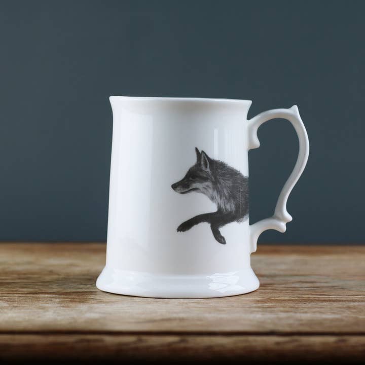 The Smart Fox Fine Bone China Pint Tankard for wholesale by Casey Allum