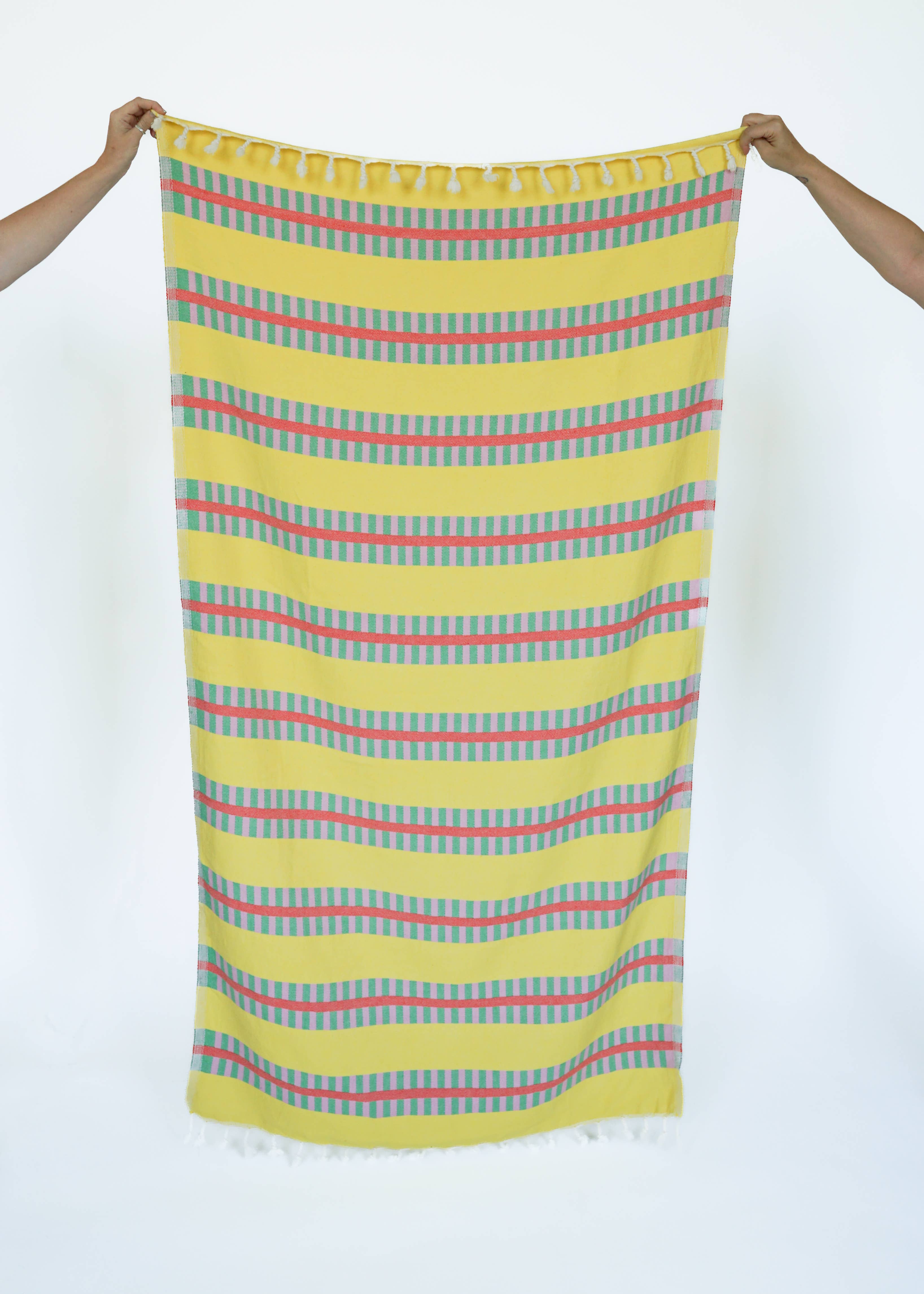 STATE The Label - Wholesale Bath Towel - LATTICE TURKISH TOWEL / LEMON SPRITZ0