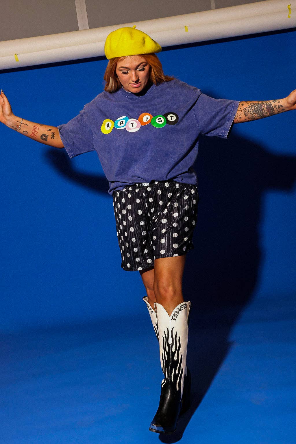 Burnt Toast - Venta al por mayor Pantalones cortos - Mujer - Pantalones Cortos Plisados de Lunares Hot Spot10