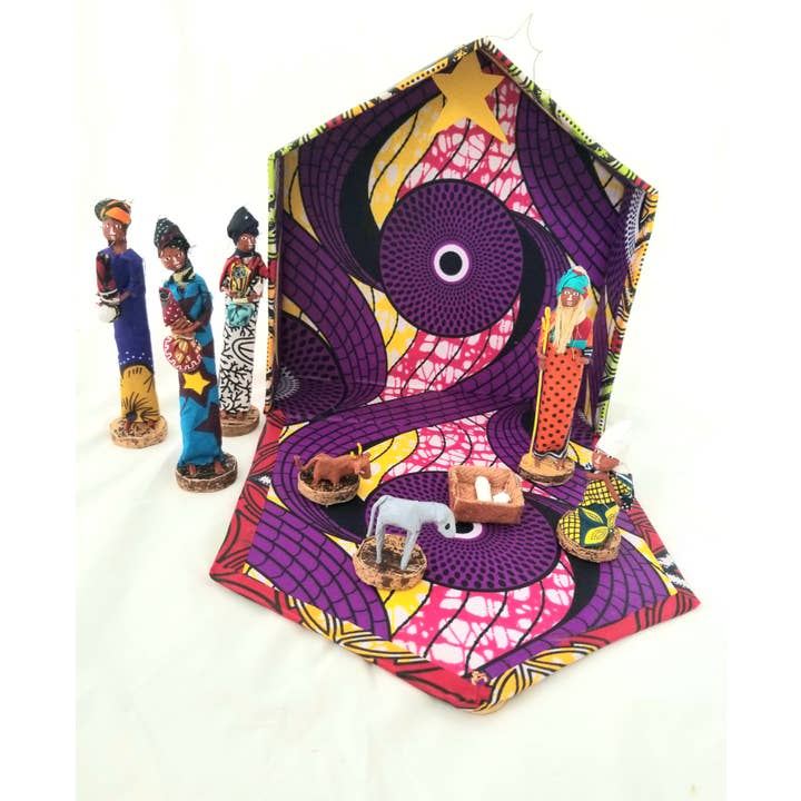 Sedona Spirit - Wholesale Nativity Scene Decor - Kitenge African Nativity made in Uganda2