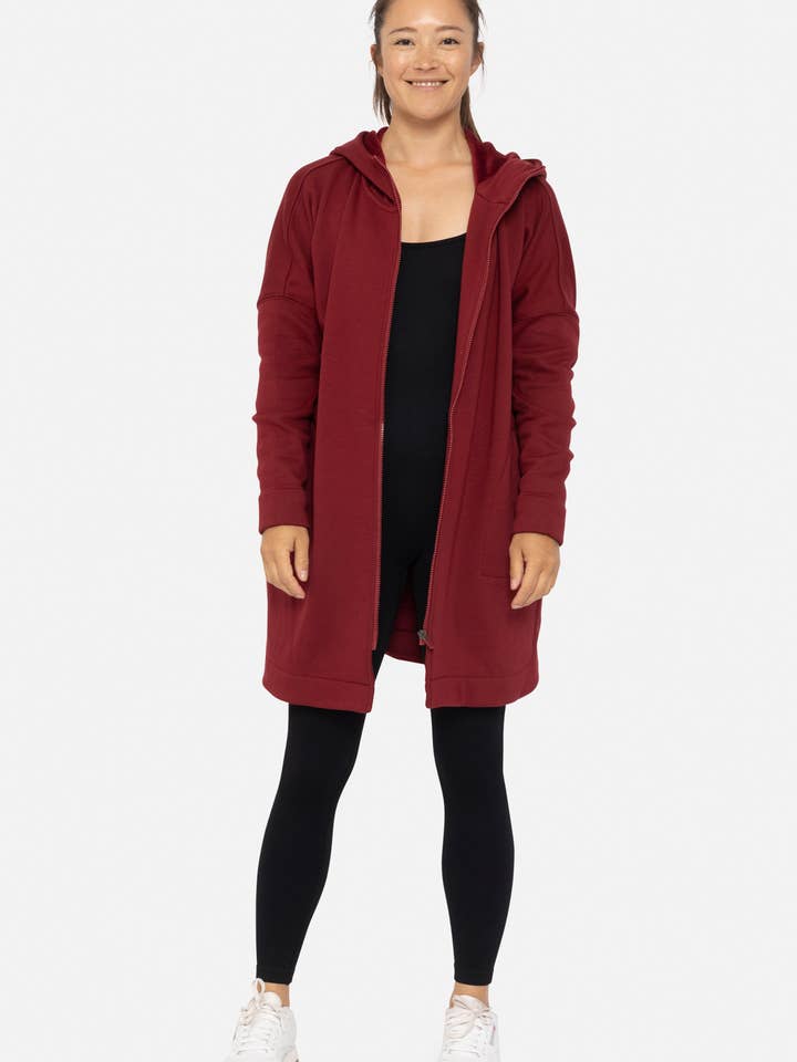 Mono B - Wholesale Jacket - Women's - Longline Zip-Up Jacket with Hood16