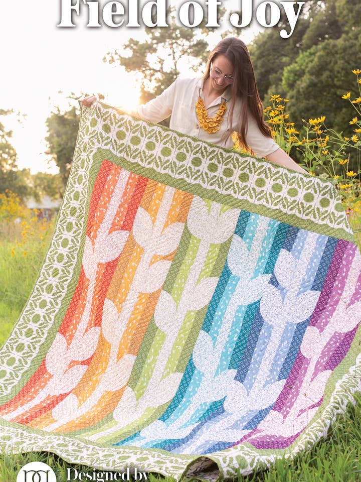 Field of Joy | Curved Piecing Quilt Pattern for wholesale by Rachel Rossi Design