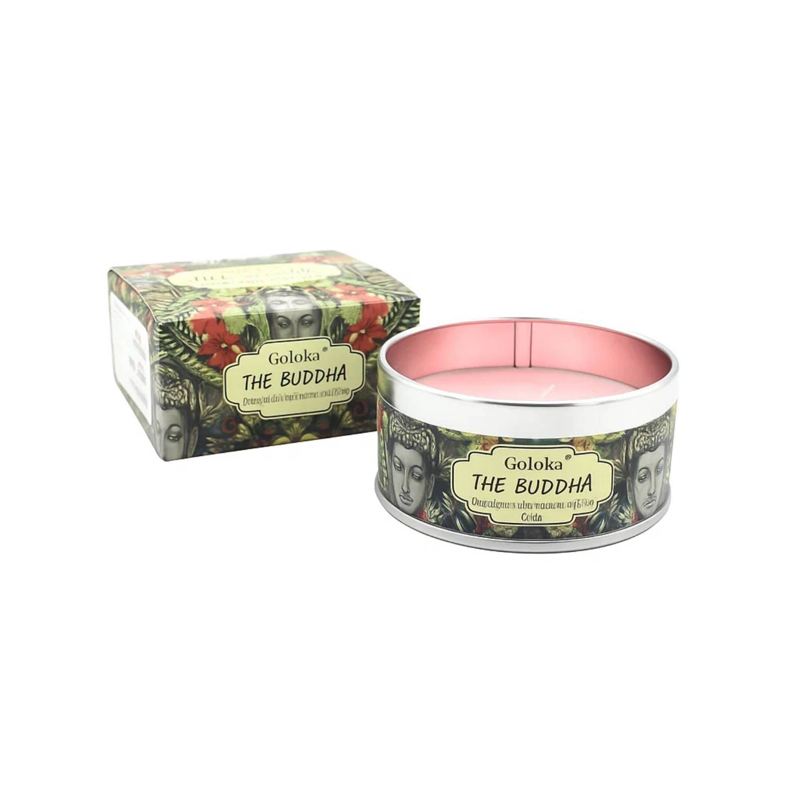 Green Tree - Wholesale Travel Candles - Goloka The Buddha Soya Wax Candle Tin