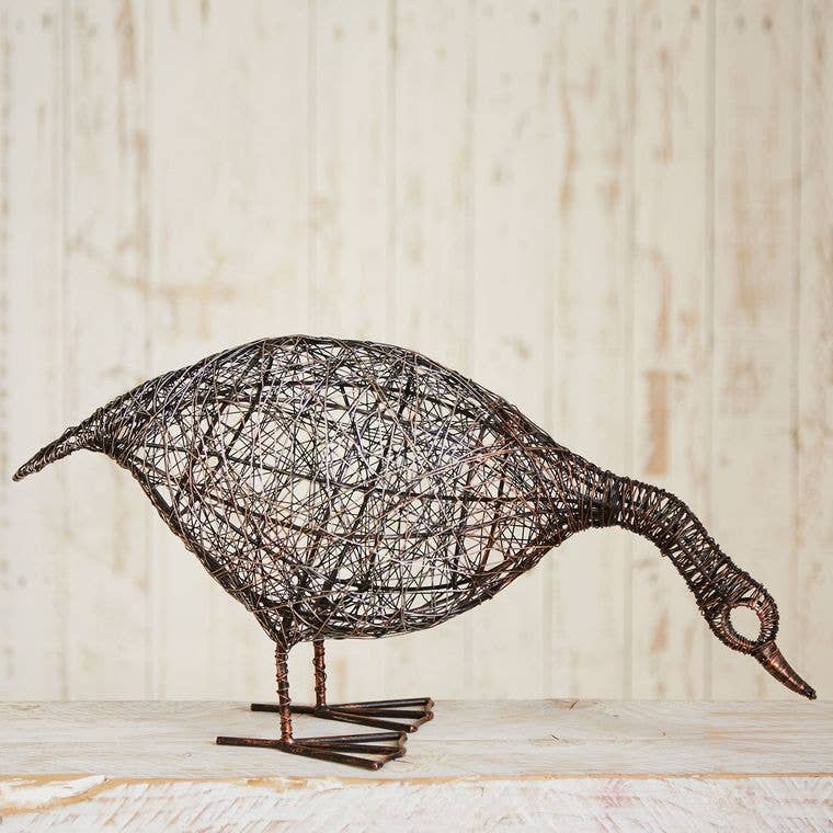 The Paper High Gift Company Limited - Wholesale Outdoor Ornament/Decor - Handmade Drinking Duck Wire Garden Ornament3