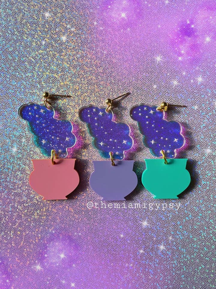 Pastel Witch's Brew Earrings for wholesale by Cosmic lovely